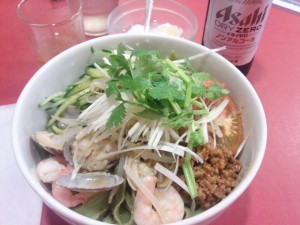 冷やし海鮮刀削麺_長安刀削麺